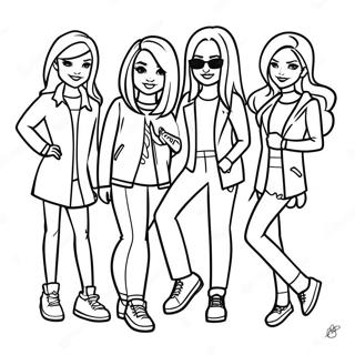 Mean Girls Group Of Friends Coloring Page 36893-29160