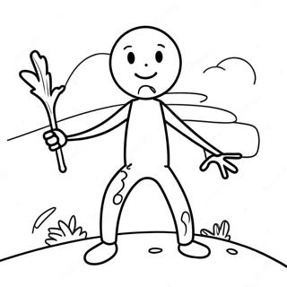 Stick Man Coloring Pages