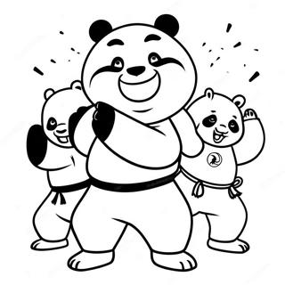 Po And Friends Kung Fu Coloring Page 36964-29229