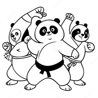 Po And Friends Kung Fu Coloring Page 36964-29230