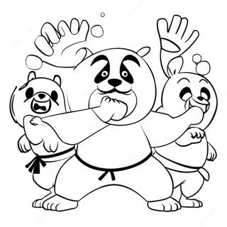 Po And Friends Kung Fu Coloring Page 36964-29231