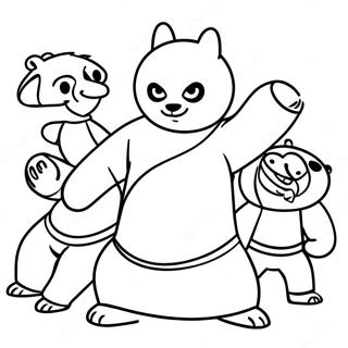 Po And Friends Kung Fu Coloring Page 36964-29232