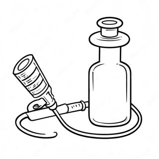 Colorful Stethoscope And Syringe Coloring Page 36984-29253