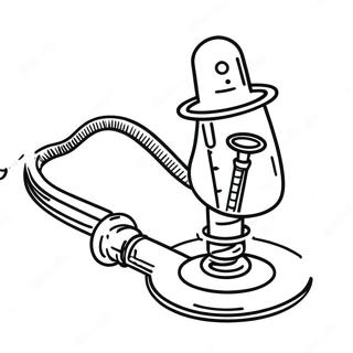 Colorful Stethoscope And Syringe Coloring Page 36984-29255