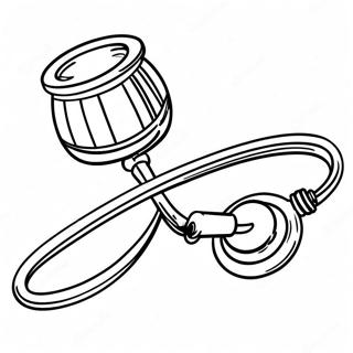 Colorful Stethoscope And Syringe Coloring Page 36984-29256