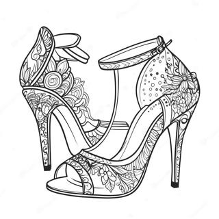 Stylish High Heels Coloring Page 37004-29245