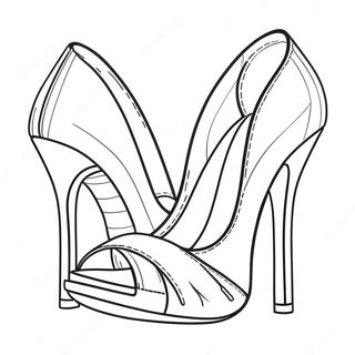 Stylish High Heels Coloring Page 37004-29247