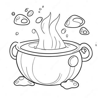 Spooky Cauldron With Bubbles Coloring Page 37064-29298