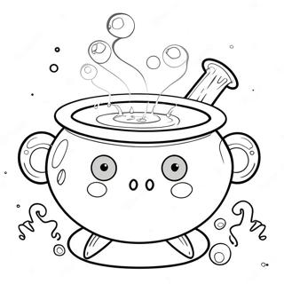 Spooky Cauldron With Bubbles Coloring Page 37064-29299