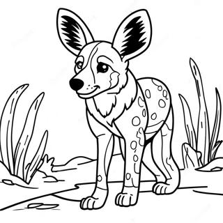 African Wild Dog Coloring Pages