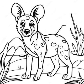 African Wild Dog Coloring Page 37073-29306