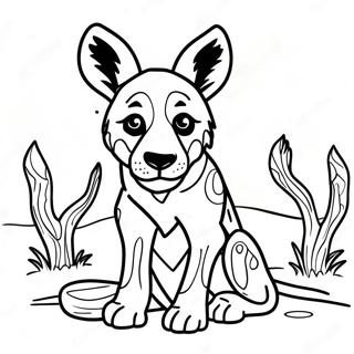 African Wild Dog Coloring Page 37073-29308