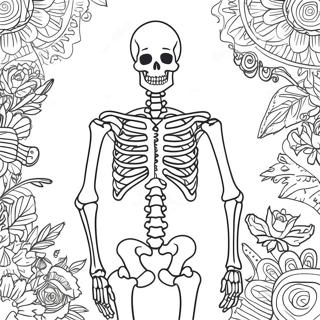 Detailed Human Skeleton Coloring Page 37094-29324