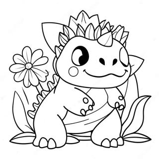 Venusaur Met Kleurrijke Bloemen Kleurplaat 37104-29331