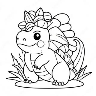 Venusaur Met Kleurrijke Bloemen Kleurplaat 37104-29332