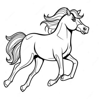 Beautiful Paint Horse Galloping Coloring Page 37144-29375