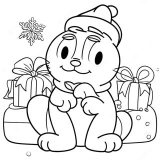 Garfield Christmas Coloring Page 37153-29378