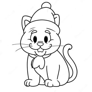 Garfield With Santa Hat Coloring Page 37154-29399