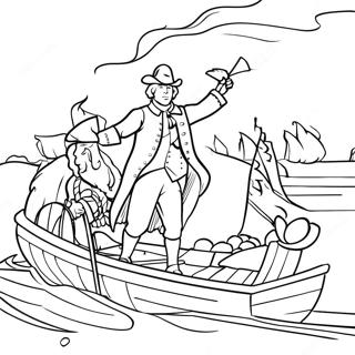 George Washington Crossing The Delaware Coloring Page 37194-29409