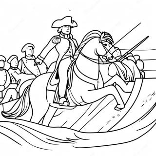 George Washington Crossing The Delaware Coloring Page 37194-29410