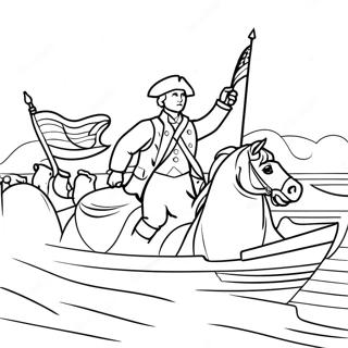 George Washington Crossing The Delaware Coloring Page 37194-29411