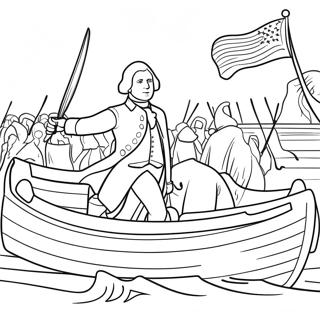 George Washington Crossing The Delaware Coloring Page 37194-29412