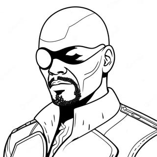 Nick Fury Met Ooglap Kleurplaat 37204-58839