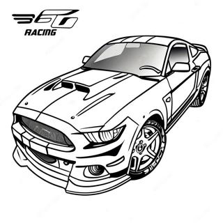 Mustang Gt Racing Coloring Page 3720-2978