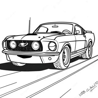 Mustang Gt Racing Coloring Page 3720-2979