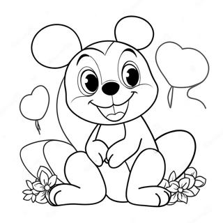 Disney Valentines Coloring Page 37223-29435