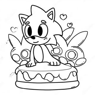 Happy Birthday Sonic Coloring Pages