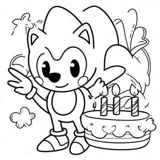 Alles Gute Zum Geburtstag Sonic Ausmalbild 37243-29443