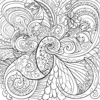 Intricate Swirl Designs Coloring Page 37254-29460