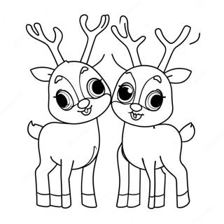 Rudolph And Clarice Coloring Pages