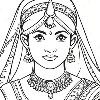 Indian Girl Coloring Pages