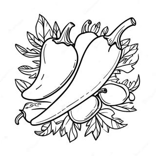 Chili Pepper Coloring Page 37313-29509