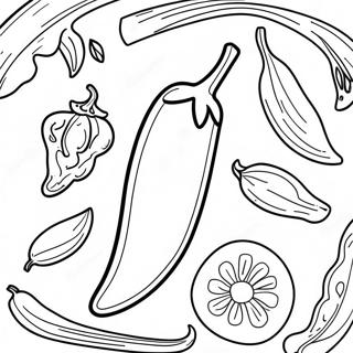 Spicy Chili Pepper Coloring Page 37314-29513