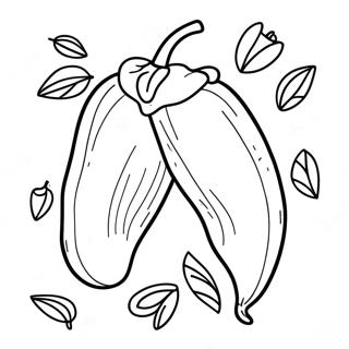 Spicy Chili Pepper Coloring Page 37314-29514