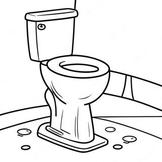 Toilet Bound Coloring Pages