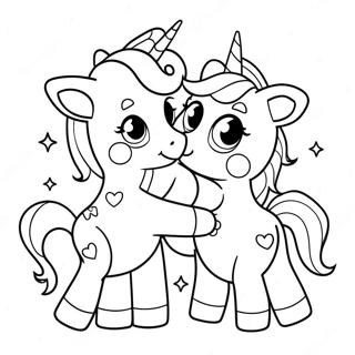 Cute Unicorn Lol Pets Playing Together Coloring Page 37384-29565