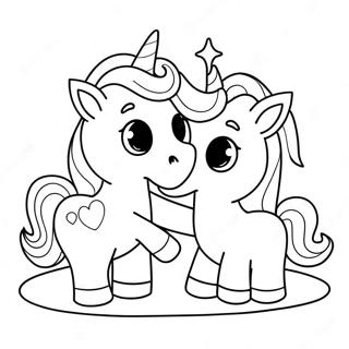 Cute Unicorn Lol Pets Playing Together Coloring Page 37384-29566