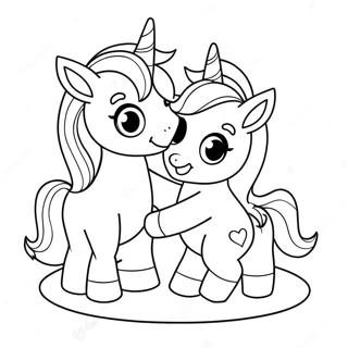 Cute Unicorn Lol Pets Playing Together Coloring Page 37384-29567