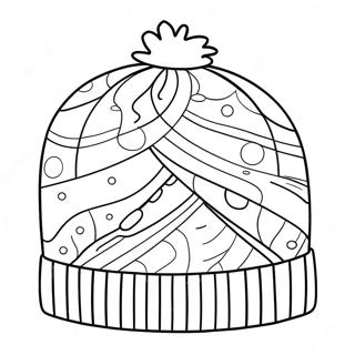 Cozy Winter Hat Coloring Page 37424-29593