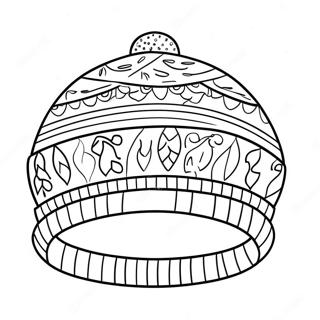 Cozy Winter Hat Coloring Page 37424-29594