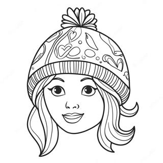 Cozy Winter Hat Coloring Page 37424-29595