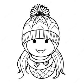 Cozy Winter Hat Coloring Page 37424-29596