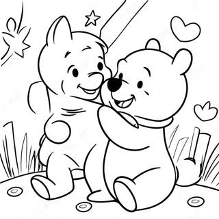 Winnie The Pooh Valentine's Day Coloring Pages