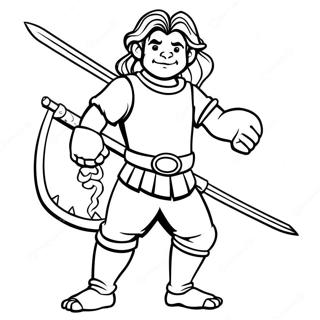 Brave Gideon With Sword Coloring Page 37444-29605