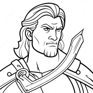 Brave Gideon With Sword Coloring Page 37444-29608