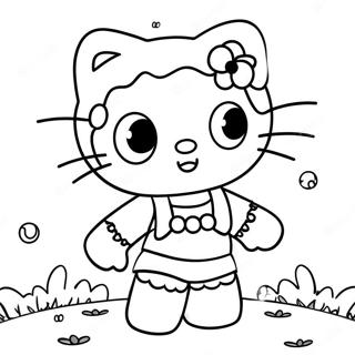 Hello Kitty Zombie Coloring Pages